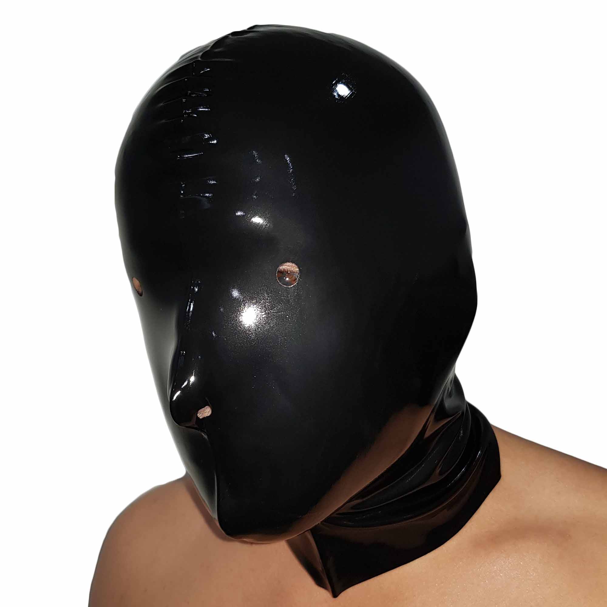 Brand New Black Latex Rubber Gummi Hood Mask (one size) eBay